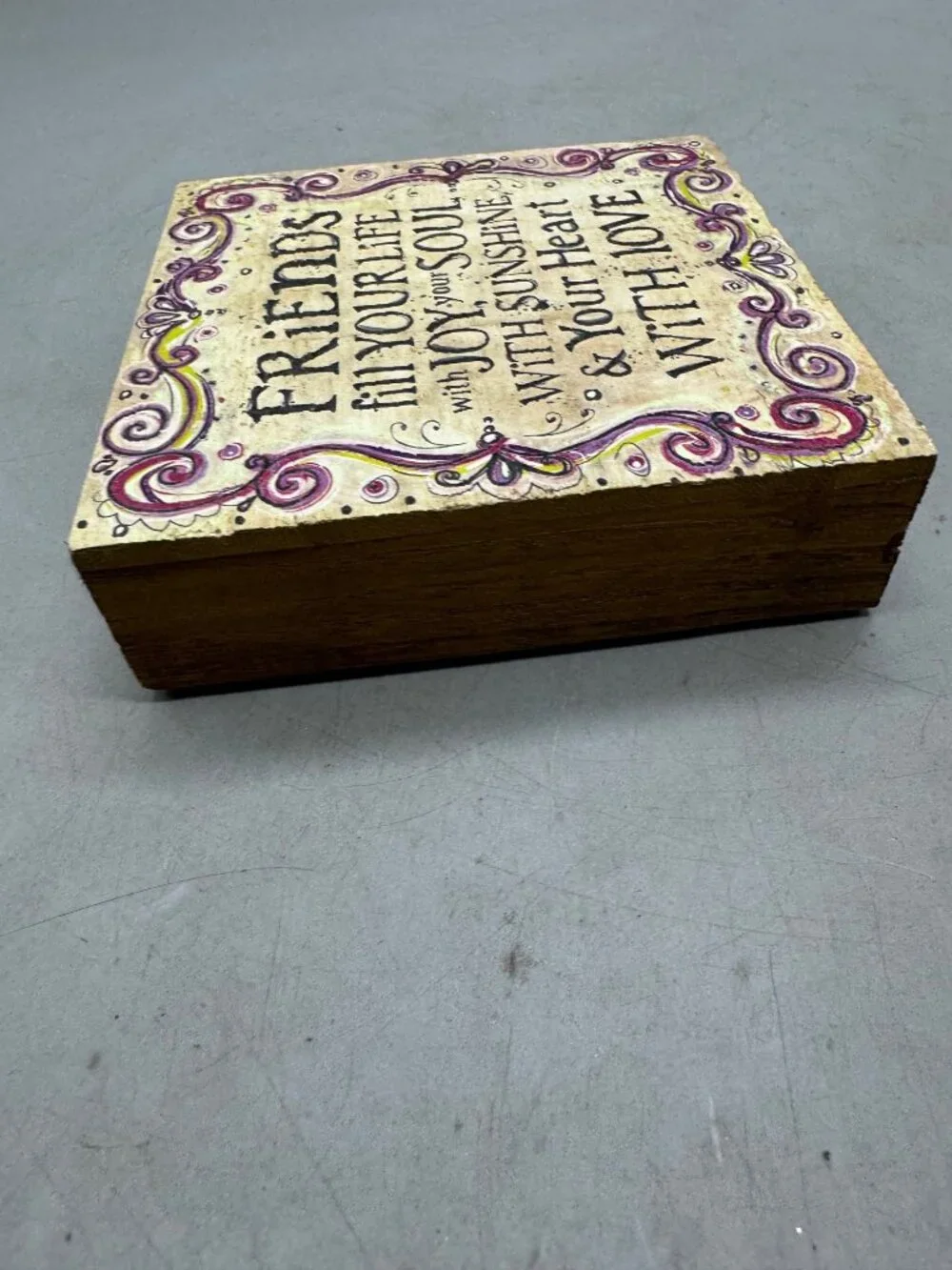 Natural Life Decorative Wooden Quote Block READ